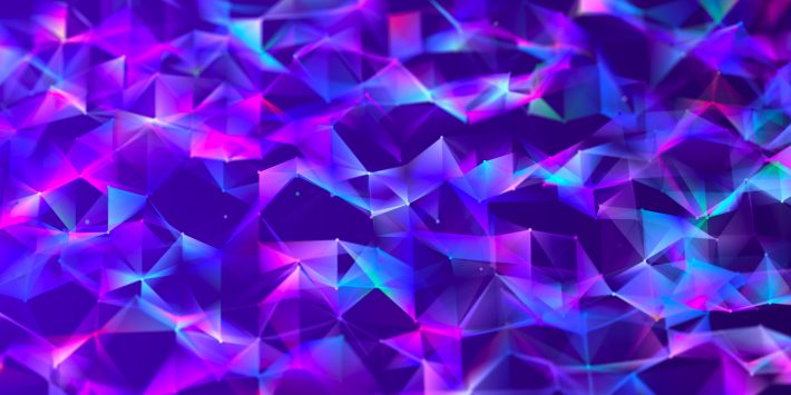 Visualization musical sounds. Abstract technology background. Artificial intelligence. Science background. Big data visualization. 3D rendering.