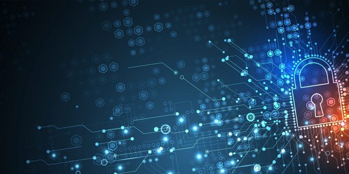 Cybersecurity and information or network protection. Future cyber technology web services for business and internet project