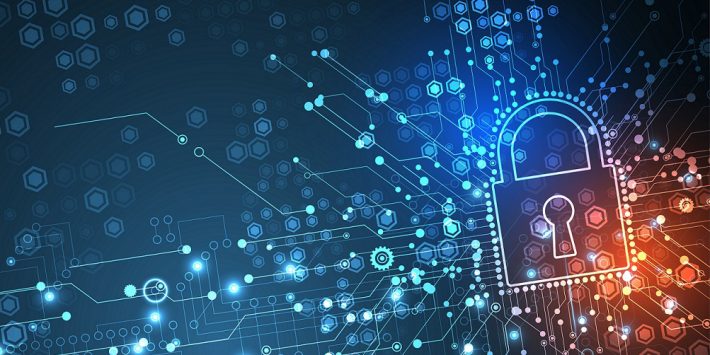 Cybersecurity and information or network protection. Future cyber technology web services for business and internet project