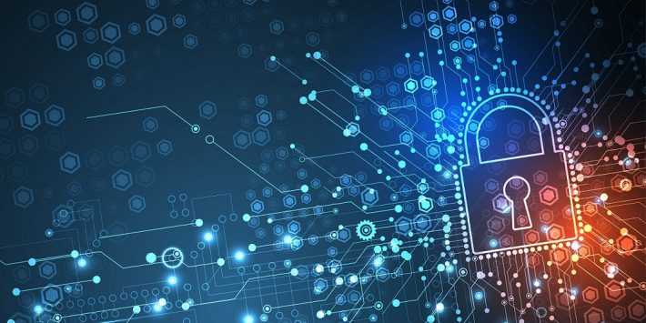 Cybersecurity and information or network protection. Future cyber technology web services for business and internet project