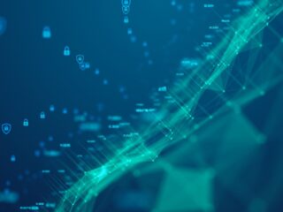 Cyber security safe encrypted digital data networks for secure global information technology - Conceptual 3D illustration rendering