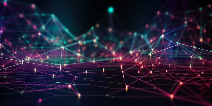This technology-inspired data abstract background is perfect for capturing the essence of the internet's vast expanse of information.