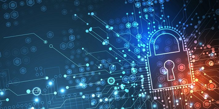 Cybersecurity and information or network protection. Future cyber technology web services for business and internet project